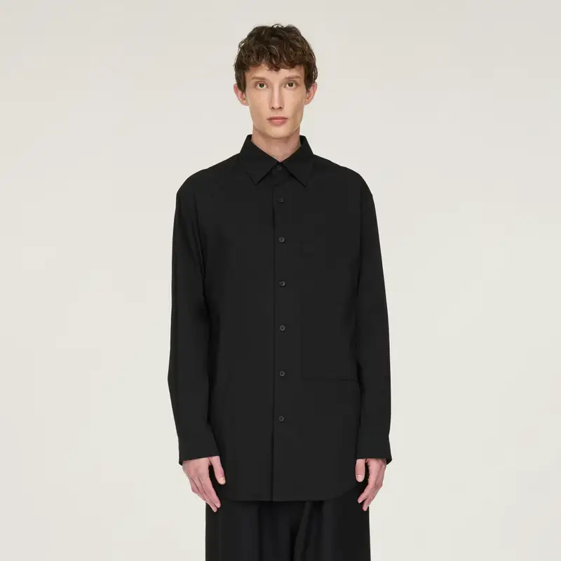 Camicia Y-3 sportiva in cotone Black