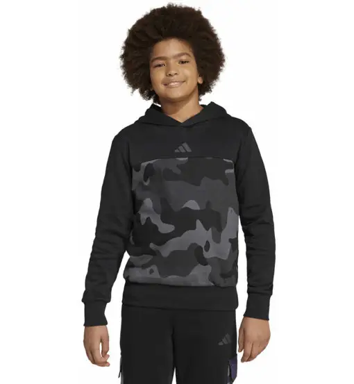 Camo Jr - felpa con cappuccio - ragazzo Black