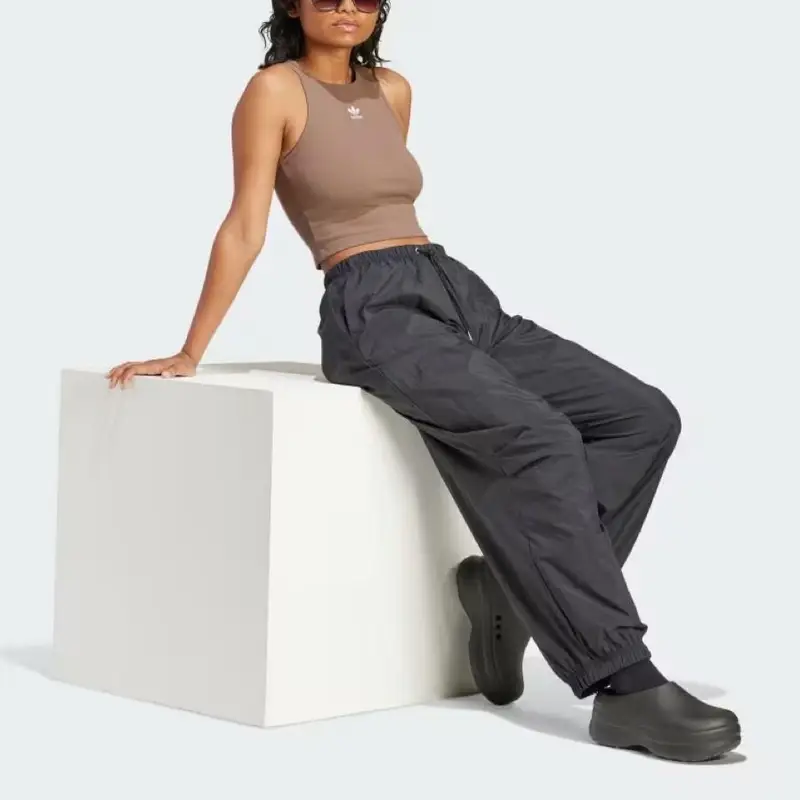 Canotta a coste Adidas Originals Essentials con logo da donna Marrone IR5931 M miniatura 4