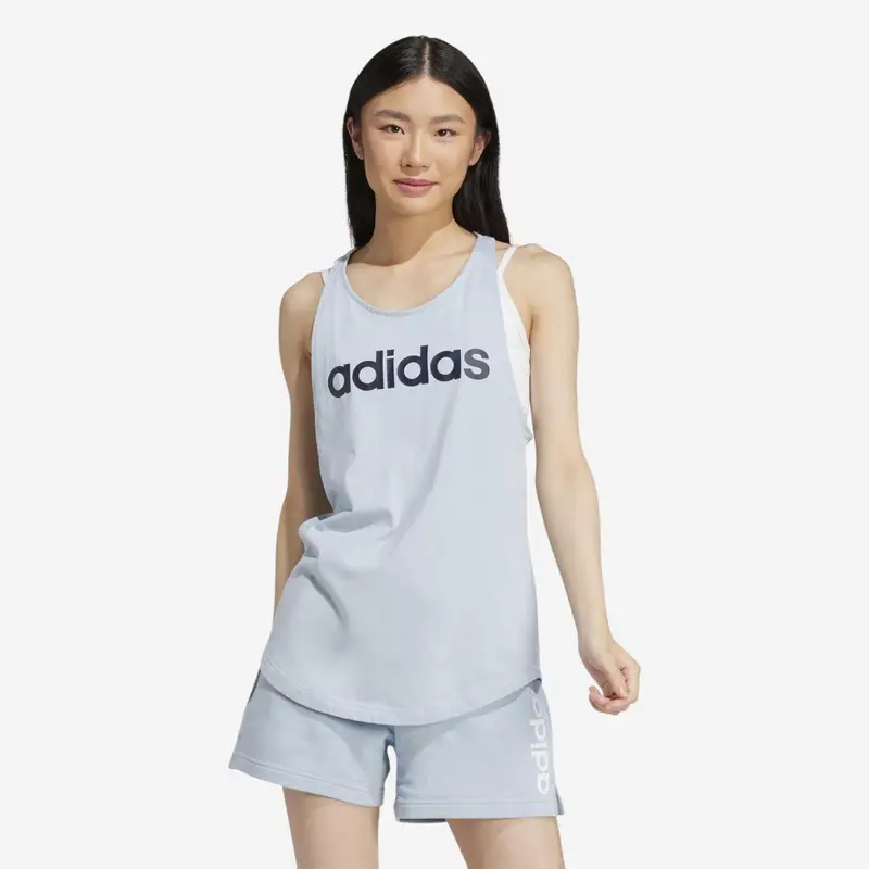 Canotta ADIDAS donna palestra regular fit cotone azzurra | Adidas Celeste
