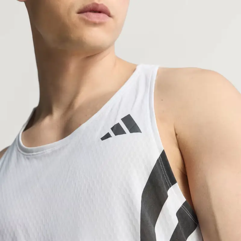 Canotta Adizero Archive da Corsa Singlet White miniatura 3