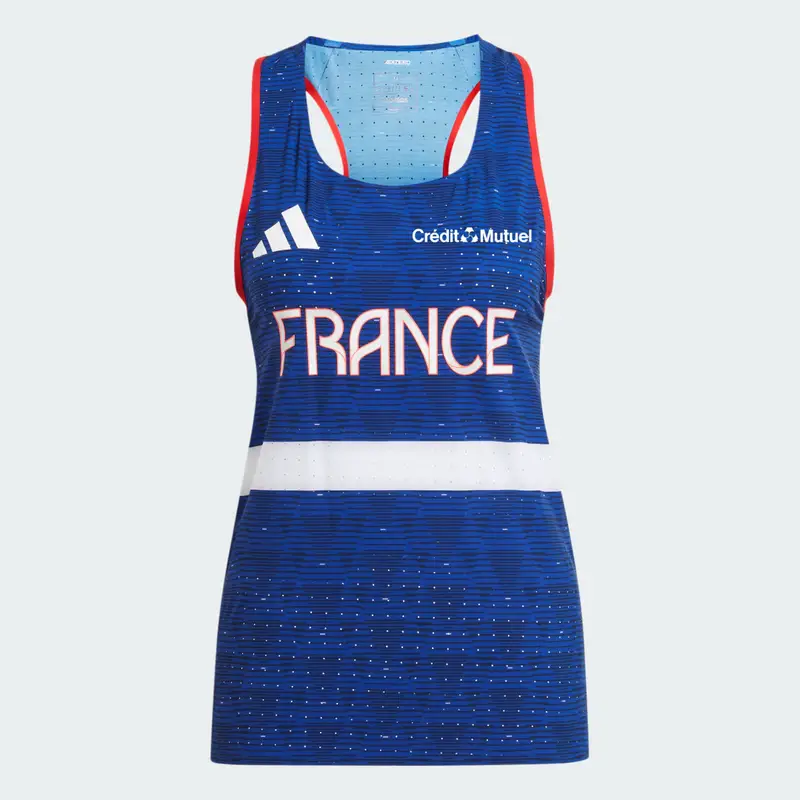 Canotta Athletisme Women Team France Semi Lucid Blue miniatura 4