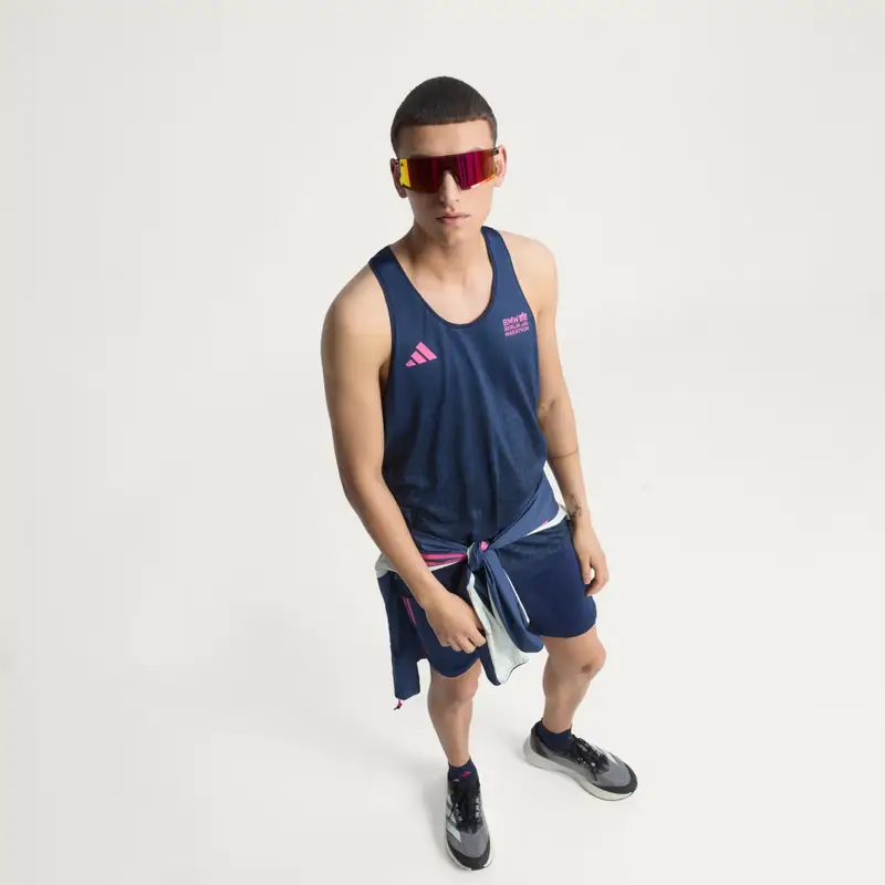 Canotta BMW Berlino-Maratona 2025 con stampa integrale Collegiate Navy miniatura 4