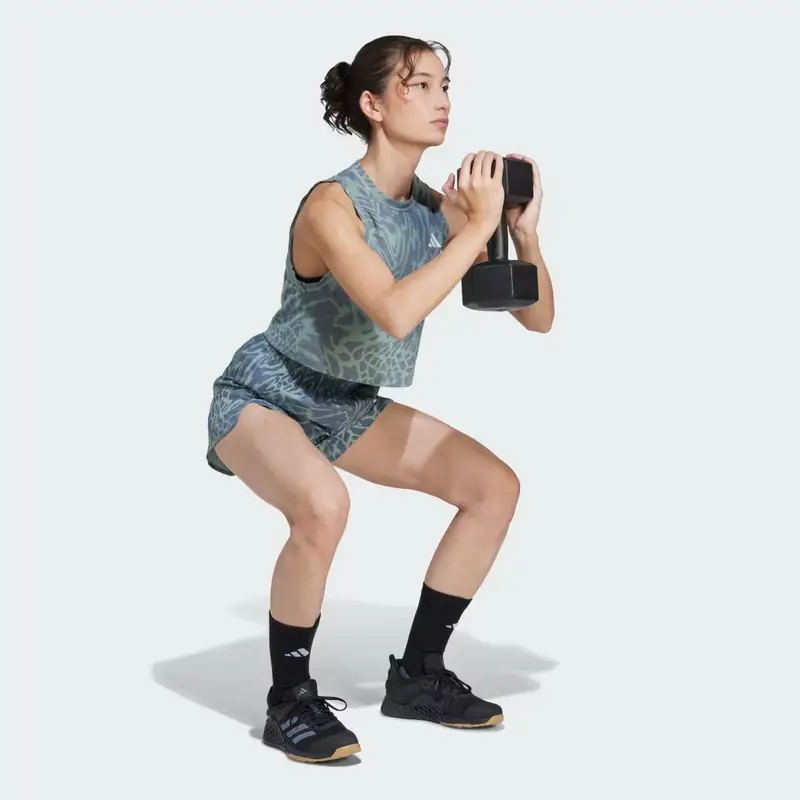 Canotta da allenamento Train Essentials Allover Print Silver Green miniatura 3