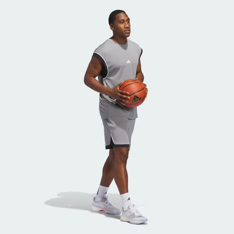 Canotta da basket adidas All-World Sleeveless Grey Three miniatura 3