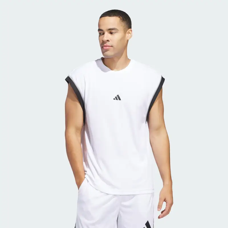 Canotta da basket adidas All-World Sleeveless White