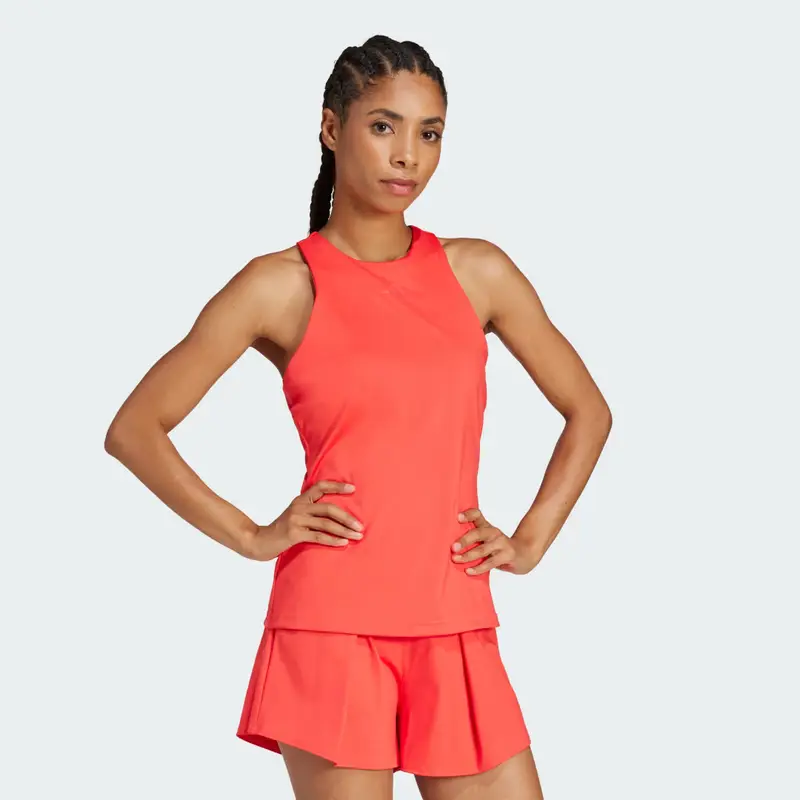 Canotta da tennis Climacool Y Semi Lucid Red miniatura 3