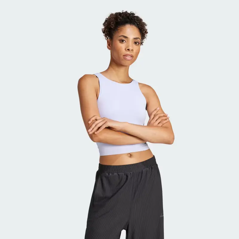 Canotta da yoga Crop With Inner Shelf Bra Violet Tone