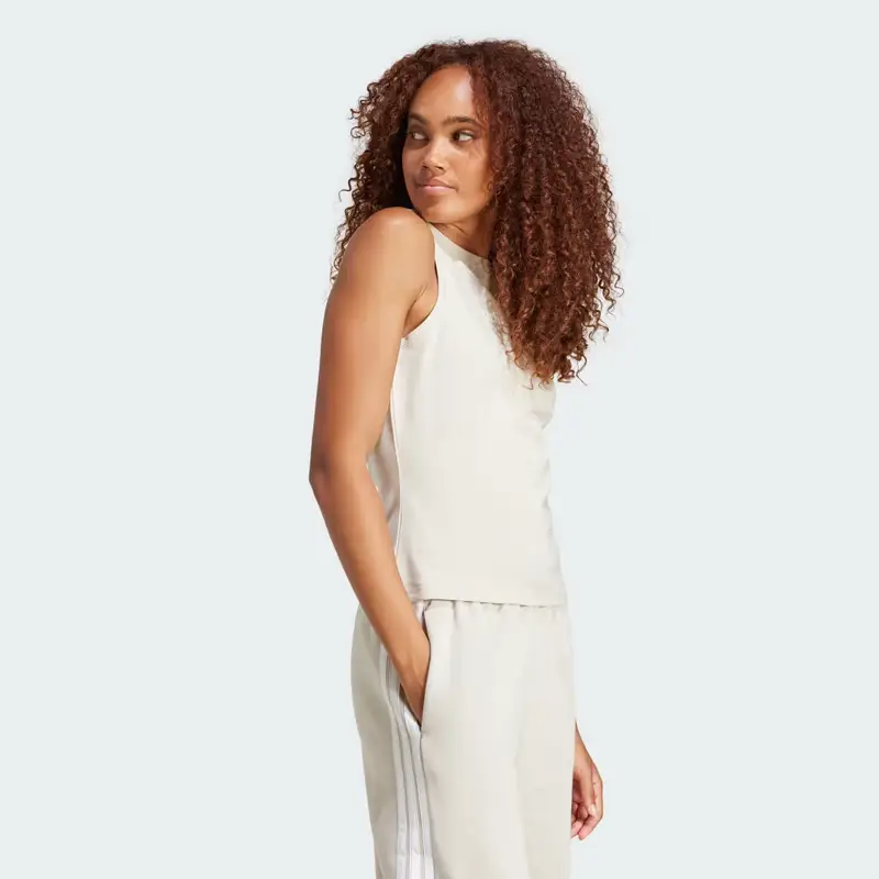 Canotta Essentials Linear Slim Cotton Beige miniatura 3