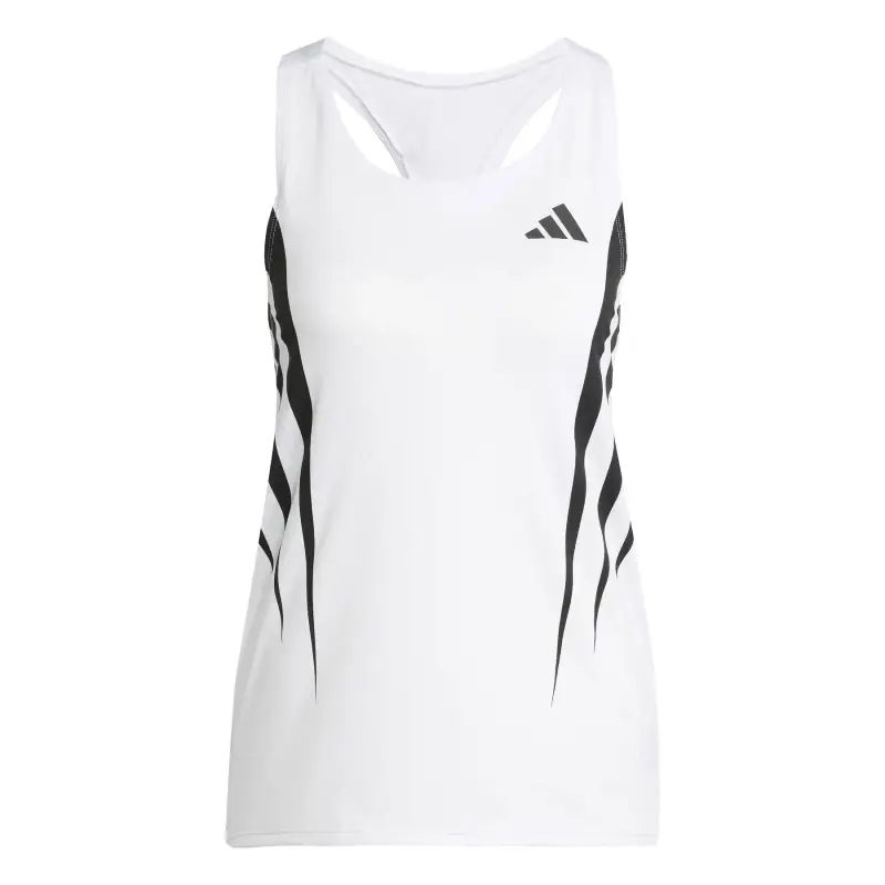 Canottiera da donna adidas Adizero Archive Blanc