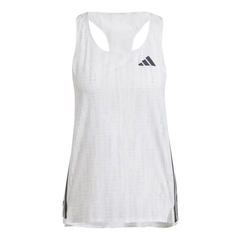 Canottiera da donna adidas Adizero SNGLT Blanc