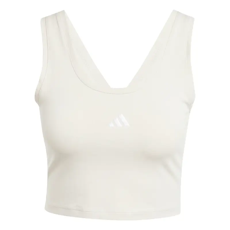 Canottiera da donna adidas Essentials Small Logo Beige