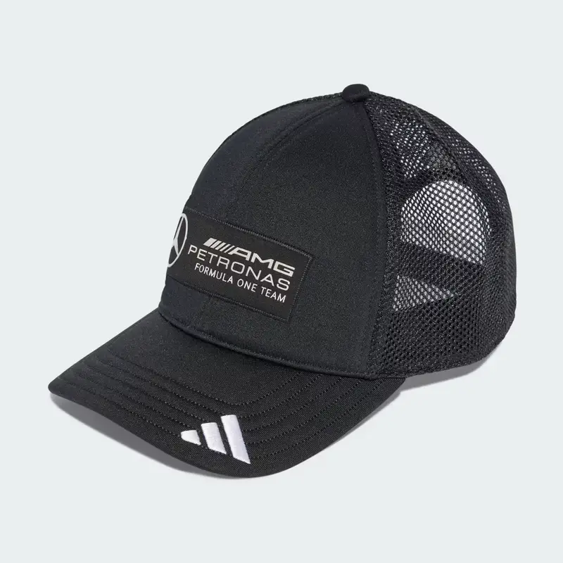 CAPPELLINO MERCEDES - AMG PETRONAS FORMULA ONE TEAM SNAPBACK LOGO TRUCKER Black miniatura 3