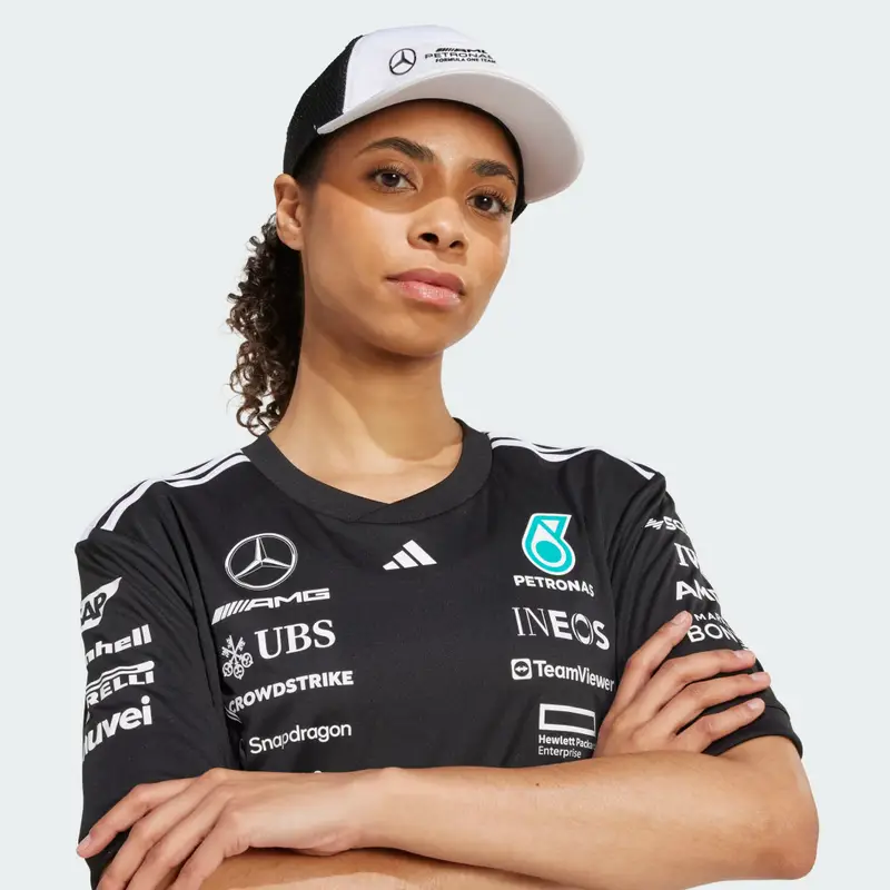 CAPPELLINO MERCEDES - AMG PETRONAS FORMULA ONE TEAM SNAPBACK LOGO TRUCKER White miniatura 2