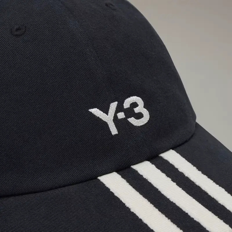 Cappellino Y-3 Stripes Black miniatura 3