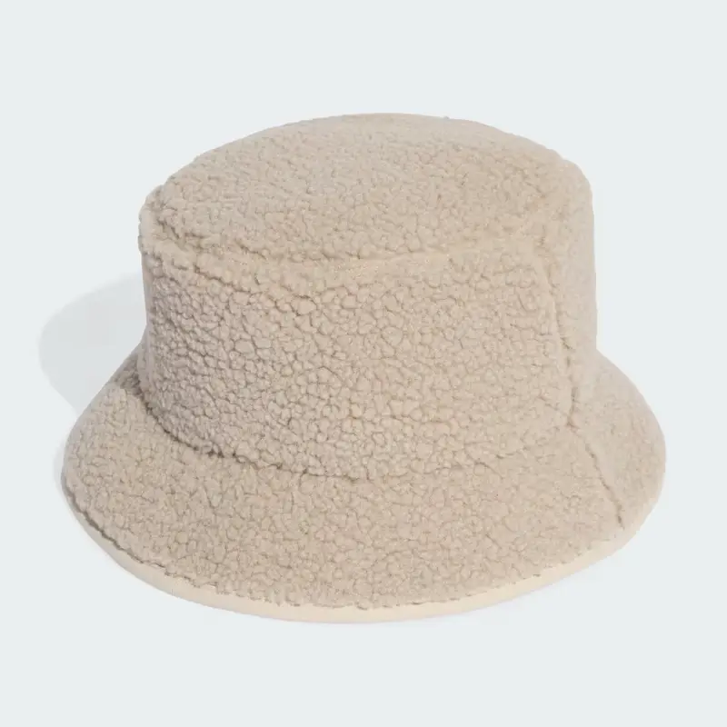 Cappello a secchiello in pile Teddy adatto all' inverno Beige miniatura 4