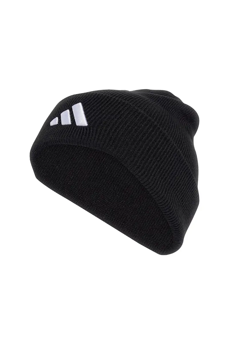 Cappello nero in maglia con logo ricamato Adidas NEW LOG BEA CUF [NERO]