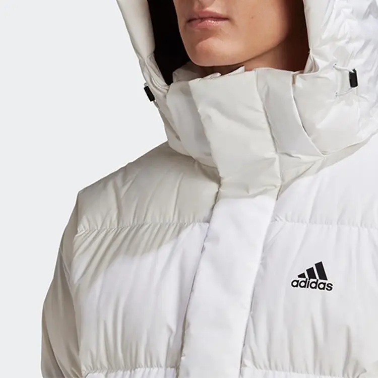 Cappotto Lungo Puffy Adidas con Cappuccio Uomo Capispalla Bianco GF0073 miniatura 5