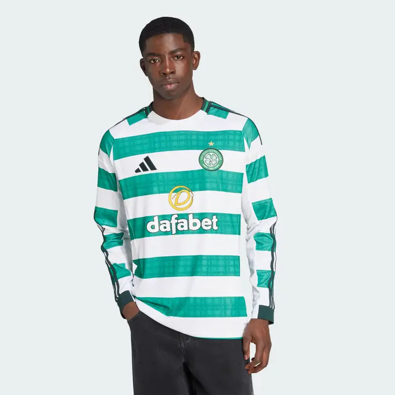 Celtic FC 25/26 Maglia Home Manica Lunga White