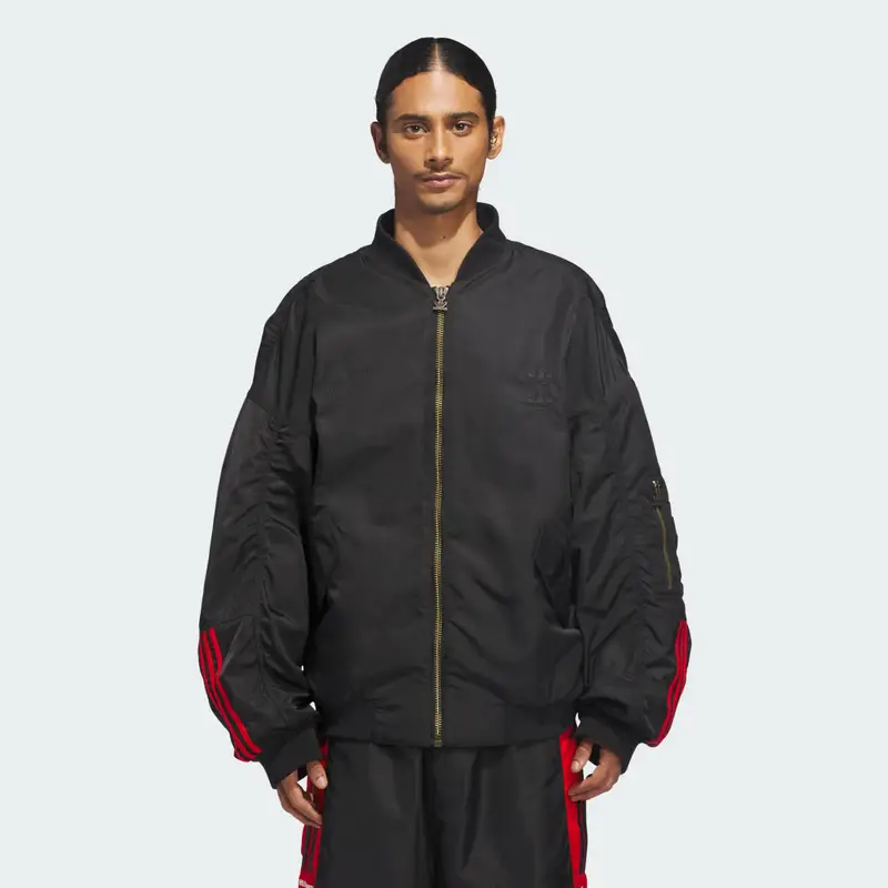 CHAVARRIA SATIN BOMBER JKT Black