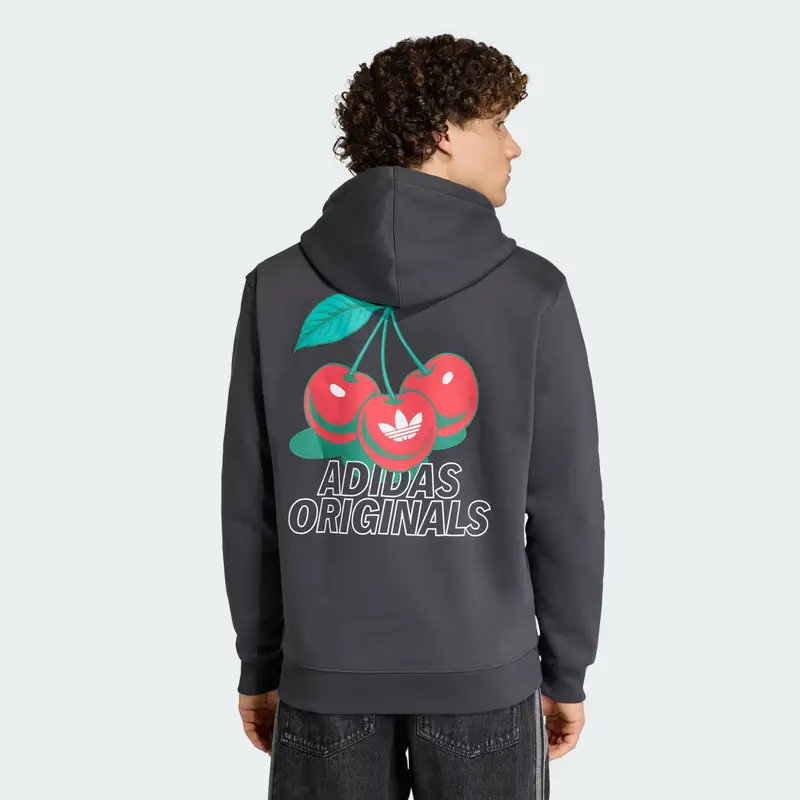 CHERRY GRAPHIC HOODIE Carbon miniatura 2