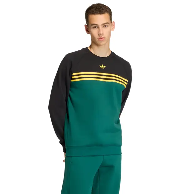 Chest Stripes Crewneck Sweatshirt Uomo - Felpe Verde - di cotone Green