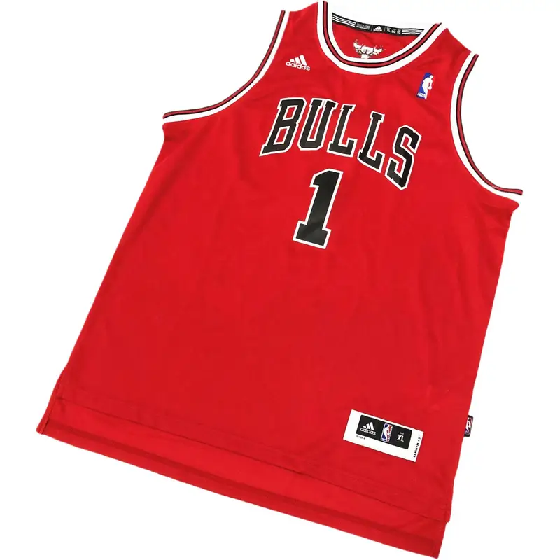 Chicago Bulls Derrick Rose No 1 Maglia Uomo Maglia Rossa K91062 XL miniatura 3