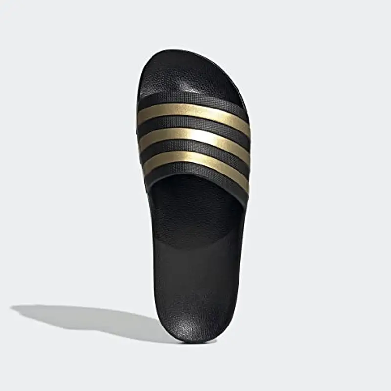 adidas Ciabatte Adilette Aqua Unisex Adulto, Nero/Oro Metallico/Nero, 13 Women/12 Men miniatura 3