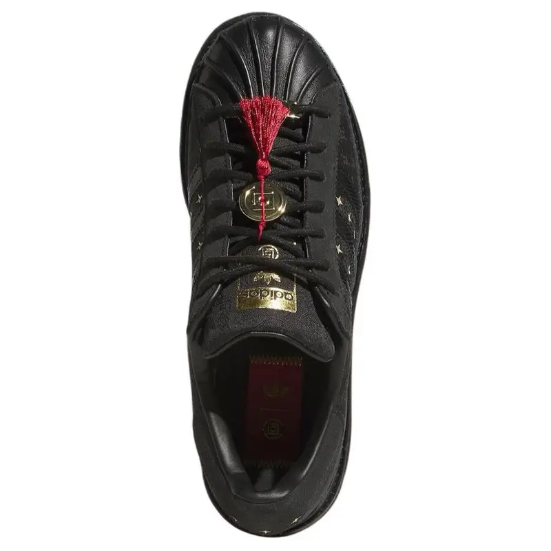 CLOT x adidas Superstar Capodanno Cinese Sneakers Unisex Nero Core-Black Carbonio JR5114 36⅔ miniatura 3