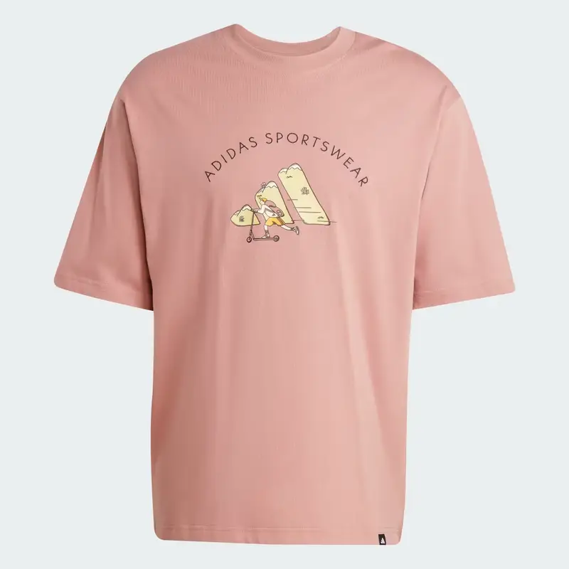 Codes Doodle Scooter Graphic Tee Warm Clay miniatura 4