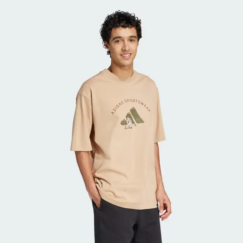 Codes Doodle Scooter Graphic Tee Warm Sandstone miniatura 3