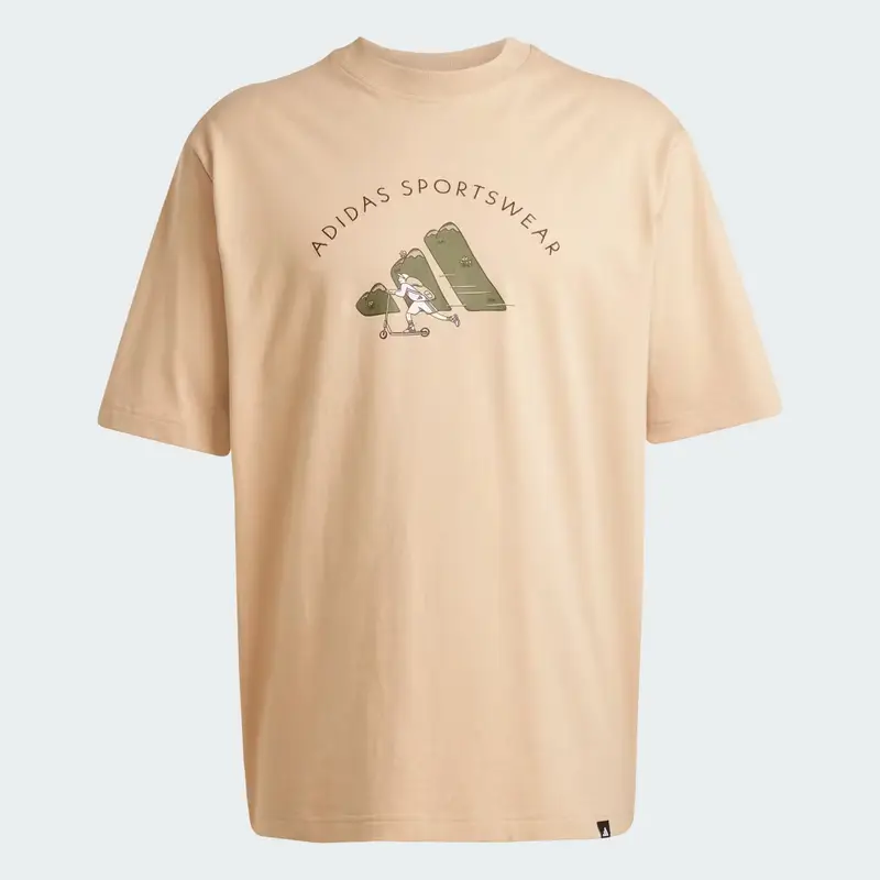 Codes Doodle Scooter Graphic Tee Warm Sandstone miniatura 4