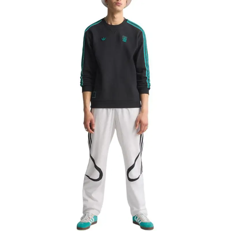 Collaborazione Adidas Originals X Liverpool FC FW25 Icone da Terrazzo Pullover Girocollo Sportivo Manica Lunga Felpa Uomo JW5472 miniatura 3