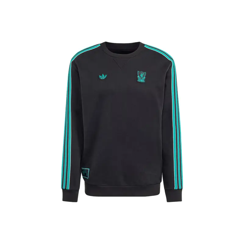 Collaborazione Adidas Originals X Liverpool FC FW25 Icone da Terrazzo Pullover Girocollo Sportivo Manica Lunga Felpa Uomo JW5472
