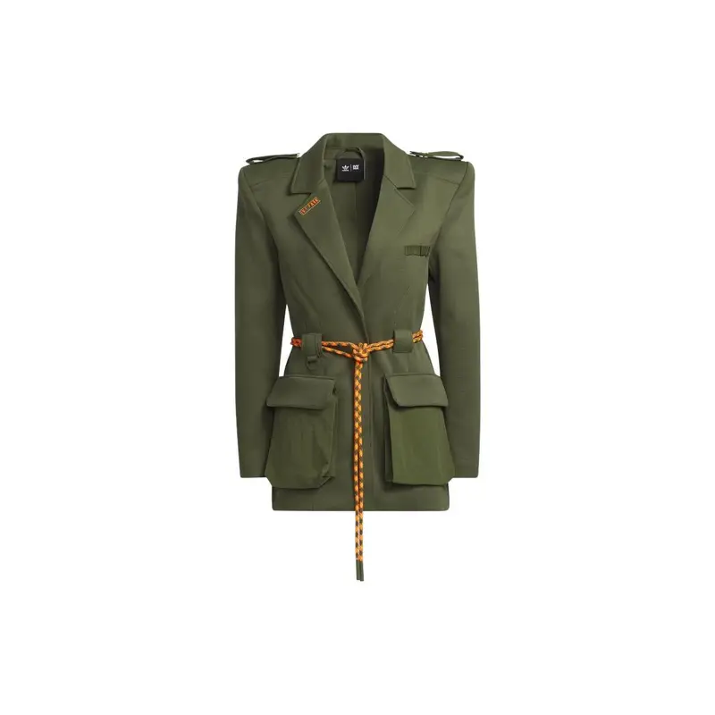 Collaborazione Adidas X Ivy Park PE23 Blazer Aderente Monopetto con Cintura Elastica da Donna blazer Verde Militare IL8882 XS