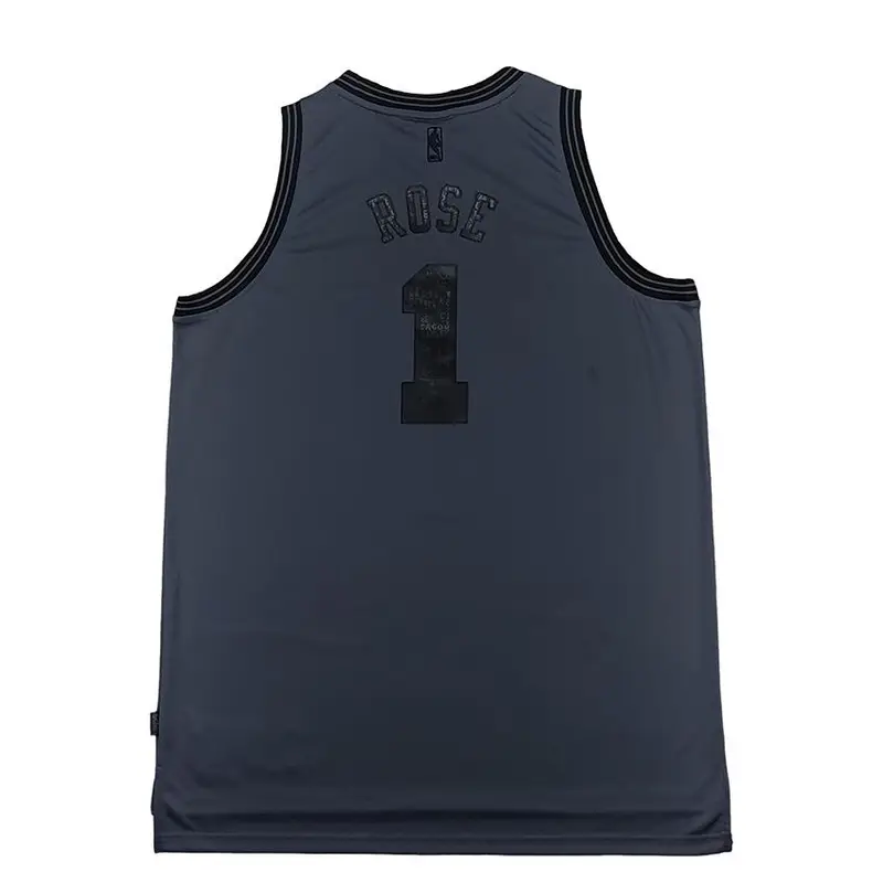 Collaborazione Adidas X NBA Chicago Bulls Swingman Edizione Fan Derrick Rose Maglia da Basket Maglia Unisex Grigio Scuro 7643A-328-K91062 2XL miniatura 2
