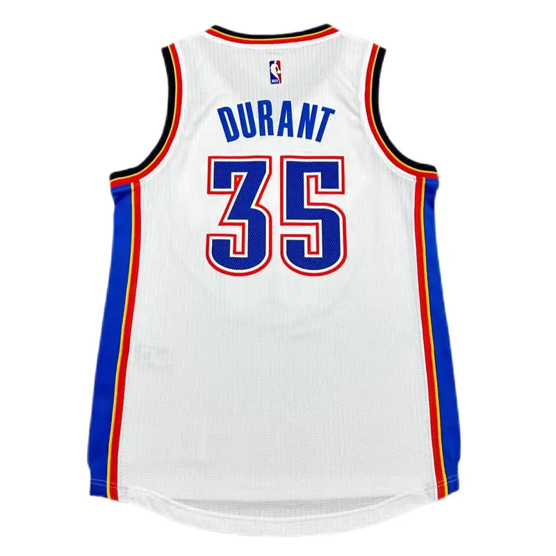 Collaborazione Adidas X NBA Durant Oklahoma City Thunder 35 Moda Comoda Casual Morbida Maglia da Basket Maglia Unisex Bianca 7470A-3CS-K91104 L miniatura 3