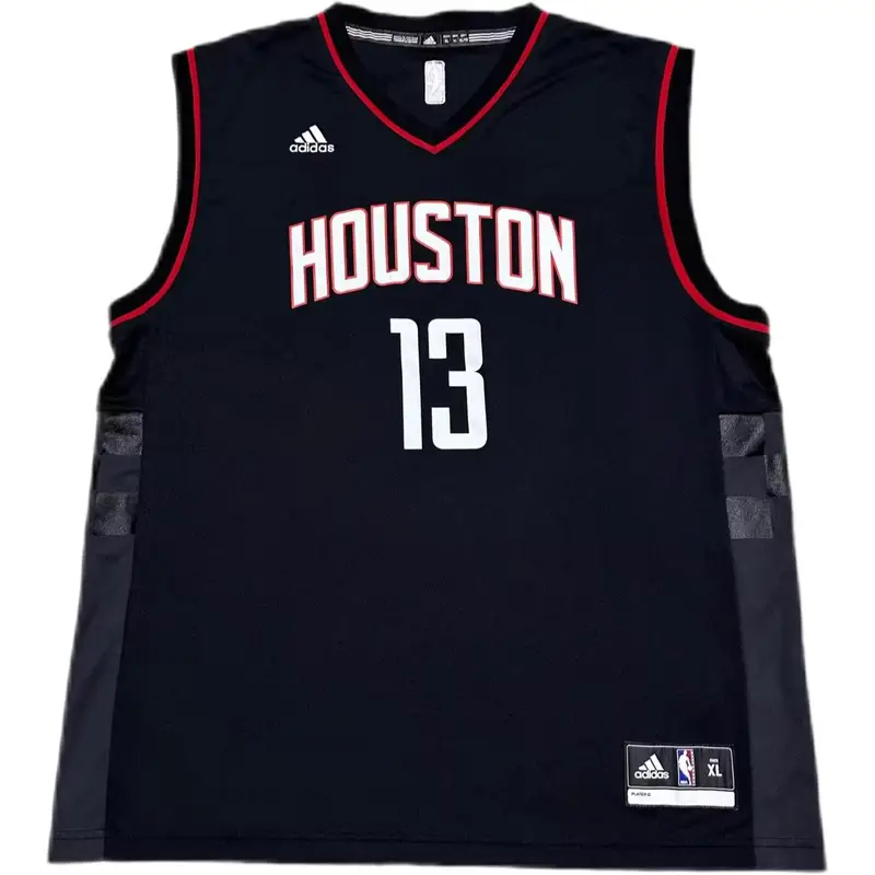 Collaborazione Adidas X NBA Houston Rockets Harden Moda Comodo Morbido Delicato Sulla Pelle Maglia da Basket Unisex Maglia Nera 7818A-3KH-AEB2072 M