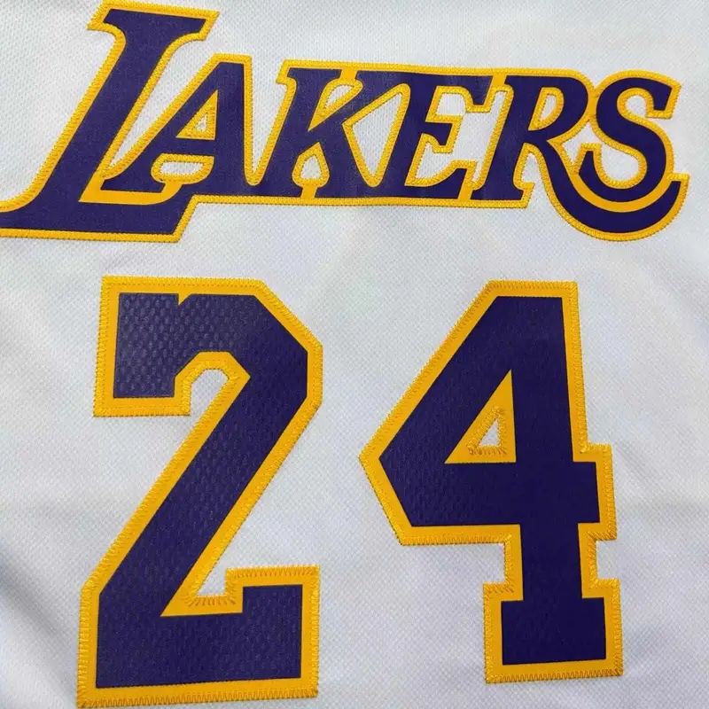 Collaborazione Adidas X NBA Los Angeles Lakers Kobe 24 Logo Felpa Comoda Maglia da Basket Maglia Unisex Bianca 7912A-3L9-K9836 2XL miniatura 2
