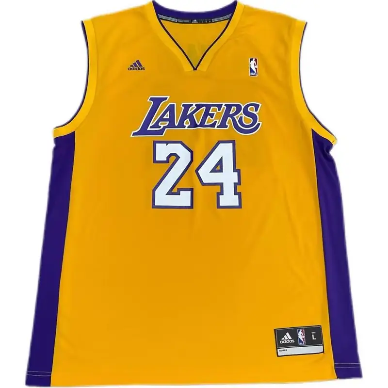 Collaborazione Adidas X NBA Los Angeles Lakers Kobe Bryant Comoda Maglia 24 Canotta da Basket Top Unisex Giallo U08874 2XL