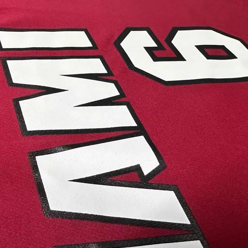 Collaborazione Adidas X NBA Miami Heat LeBron James #6 REP Pullover Stampato Scollo a V Sport Comodo Maglia da Basket Unisex 7818A-3B6-AEB1382 M miniatura 3