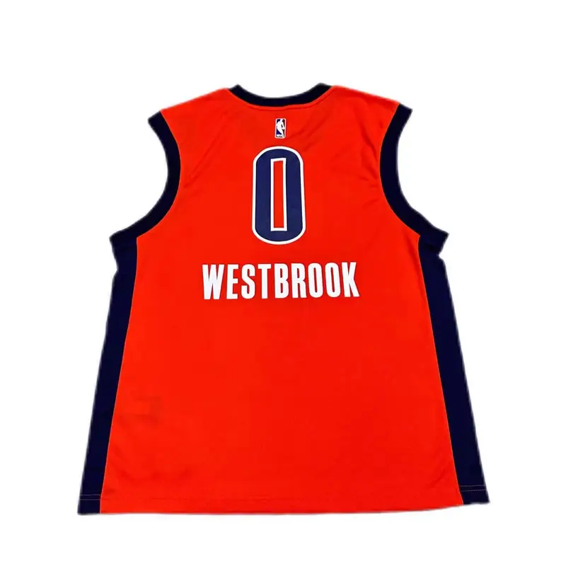 Collaborazione Adidas X NBA Oklahoma City Thunder Russell Westbrook 0 Scollo a V Moda Morbido Senza Maniche Maglia da Basket Maglia Unisex 7818A-3KM-AEB1071 M miniatura 2