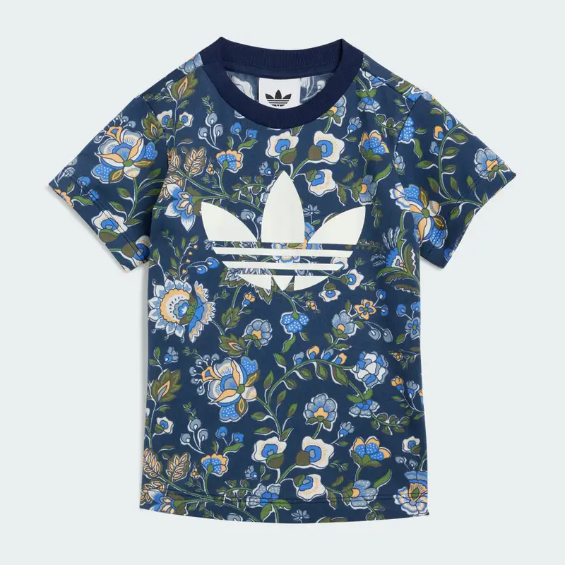 Completo adidas Originals x Liberty London Short Tee Kids Night Indigo miniatura 2