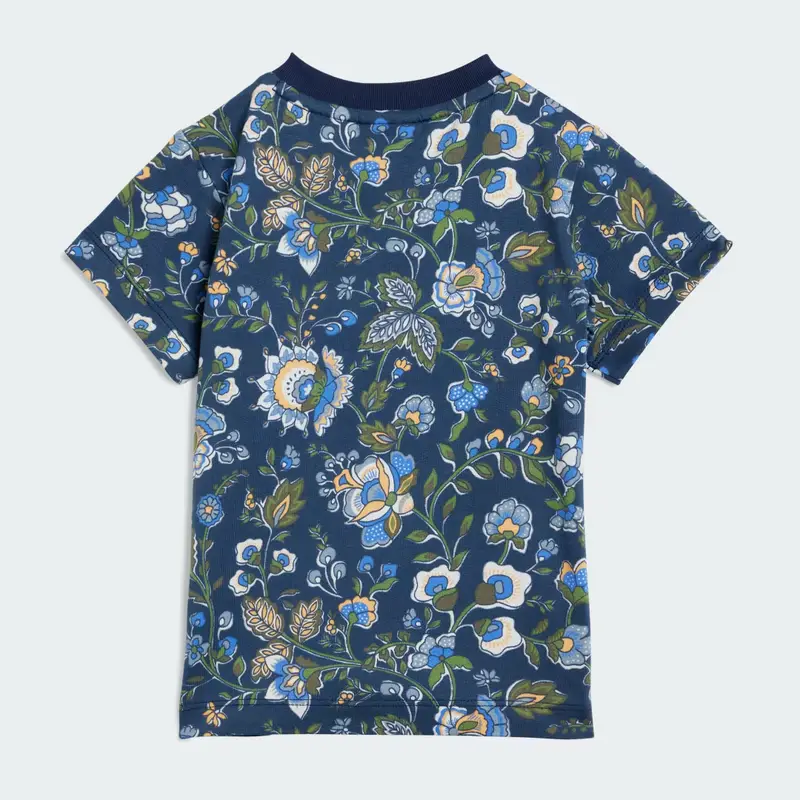 Completo adidas Originals x Liberty London Short Tee Kids Night Indigo miniatura 3