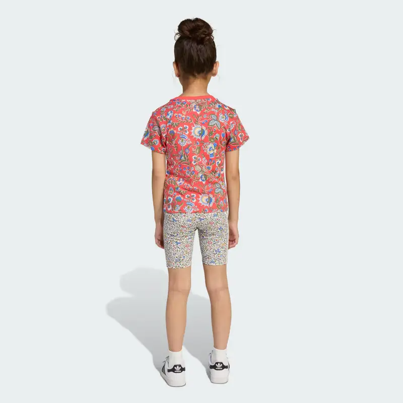 Completo adidas Originals x Liberty London Short Tee Kids Semi Lucid Red miniatura 2