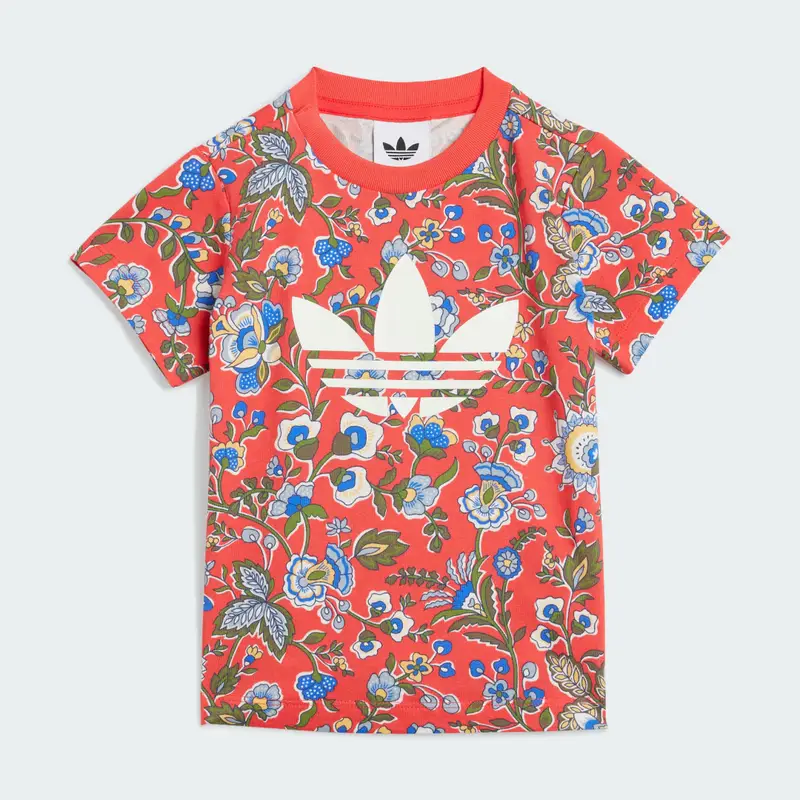 Completo adidas Originals x Liberty London Short Tee Kids Semi Lucid Red miniatura 2