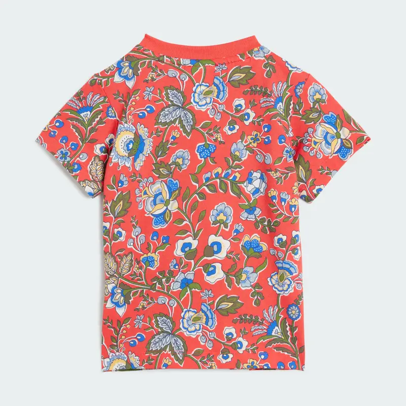 Completo adidas Originals x Liberty London Short Tee Kids Semi Lucid Red miniatura 3
