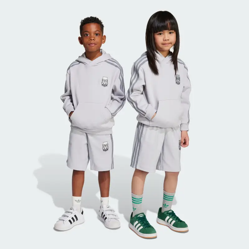 Completo adidas x Minecraft Hoodie Short Kids Light Solid Grey