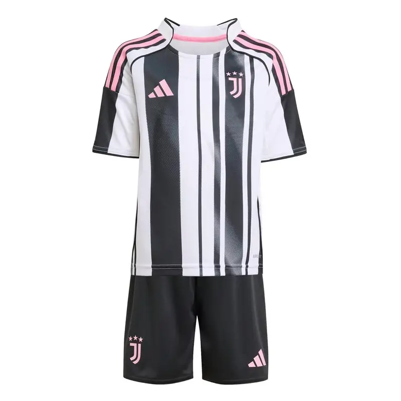 Completo Calcio Neonato Juve Home 25 26 Bianco Nero Bambino 5-6 Anni