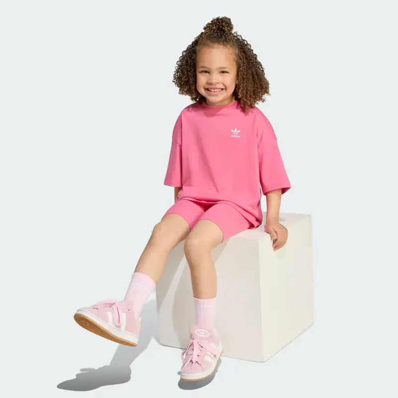 Completo Cycling Shorts and Tee Kids Pink Fusion miniatura 3